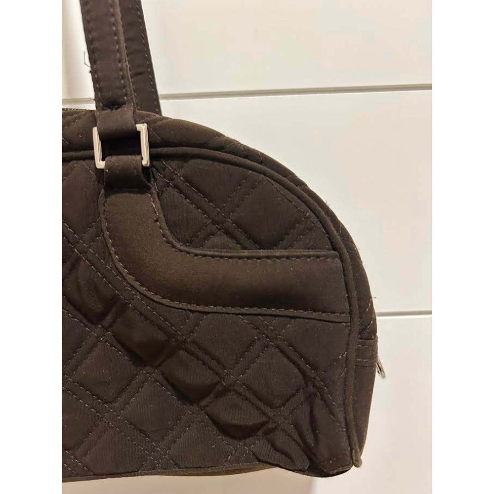 Vera Bradley Quilted Microfiber Shoulder Bag‎ Espresso Brown Satchel Handbag - Picture 4 of 10